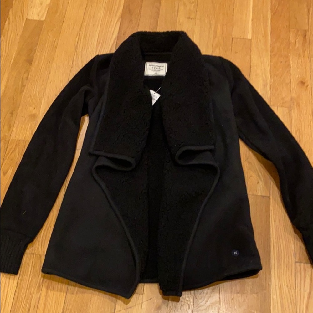 NWT Abercrombie & Fitch fleece open jacket